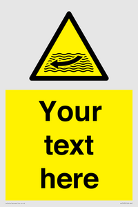 Custom Warning strong river flows